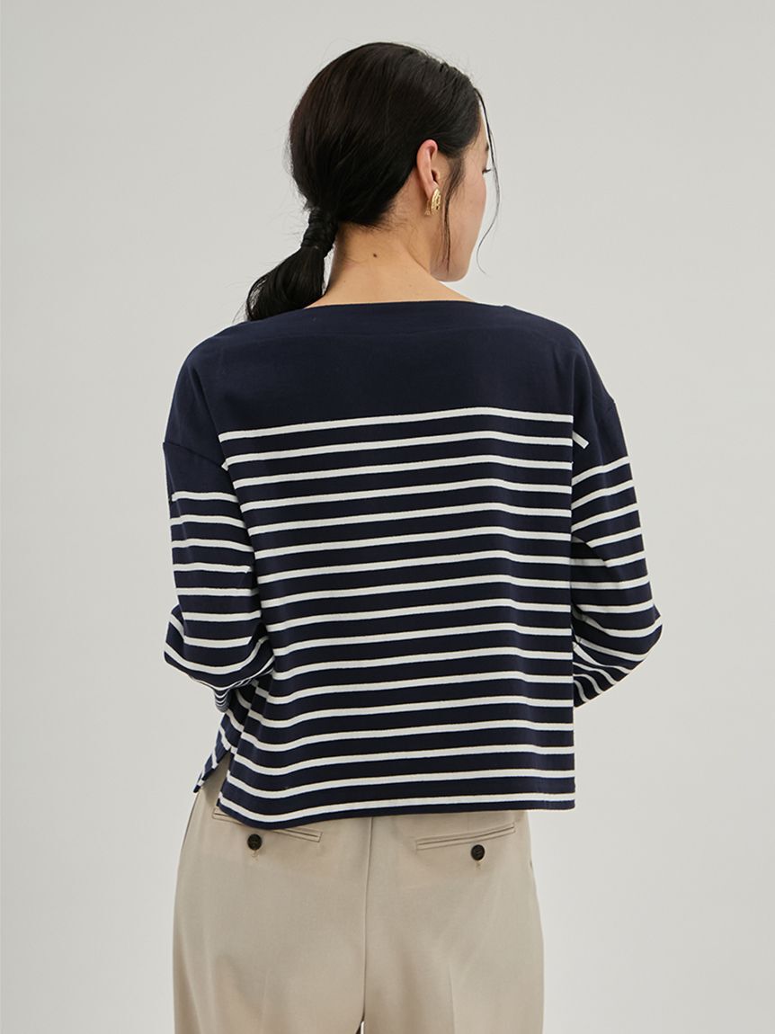 Mila Owen「ボートネックパネルボーダー」|Tシャツ・カットソー|