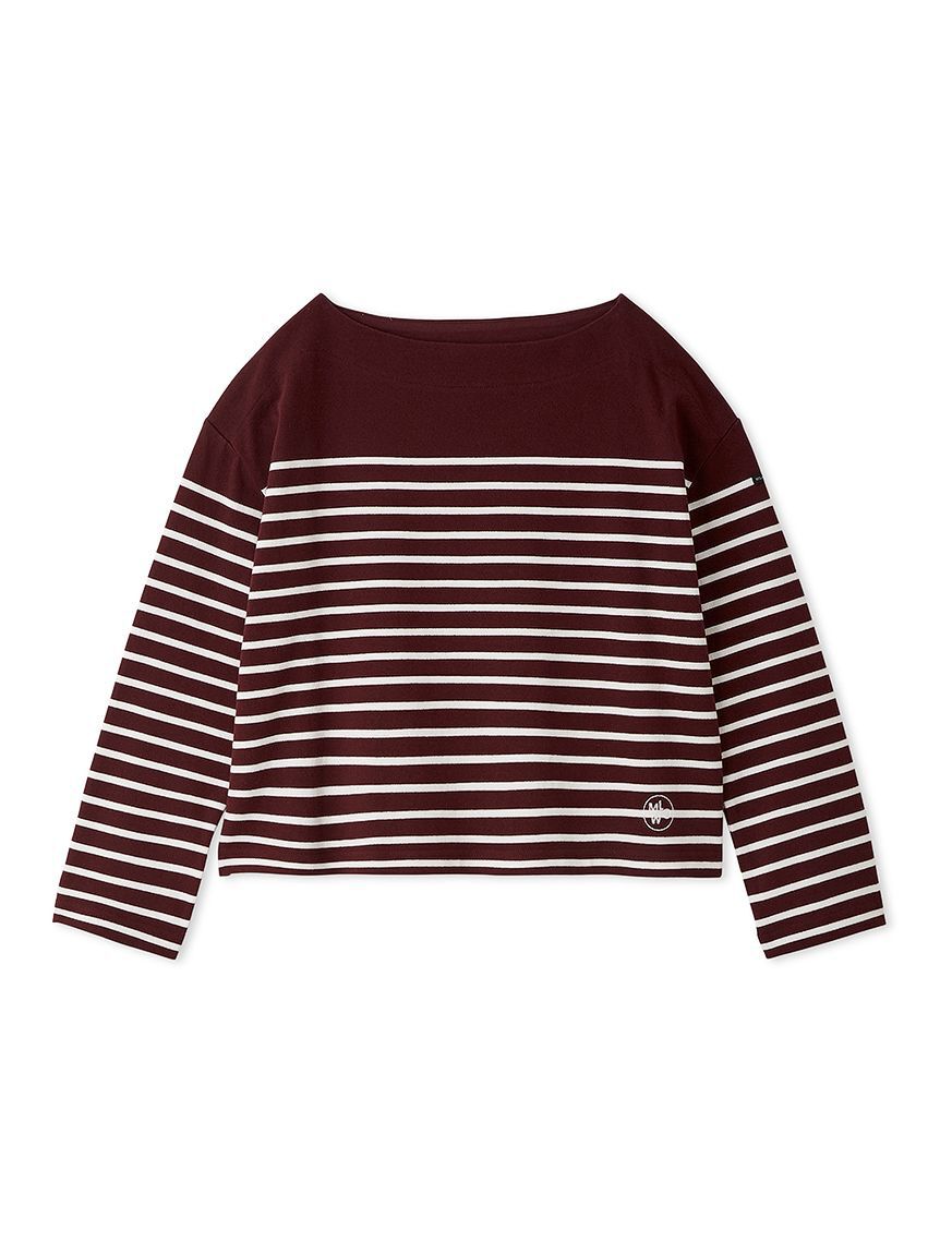 Mila Owen「ボートネックパネルボーダー」|Tシャツ・カットソー|RED