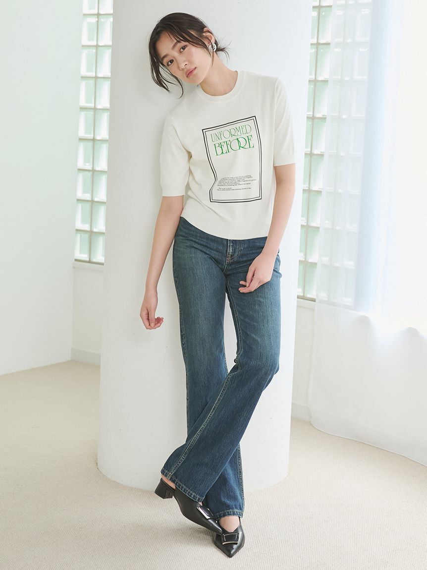 Mila Owen「シルクカシミヤ混グラフィックニット」|ニット・セーター|
