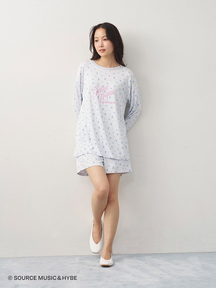 gelato pique「【LE SSERAFIM】小花柄ショートパンツ」|ルームウェア|