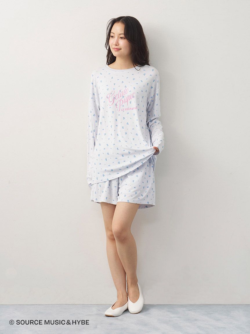 gelato pique「【LE SSERAFIM】小花柄ショートパンツ」|ルームウェア|