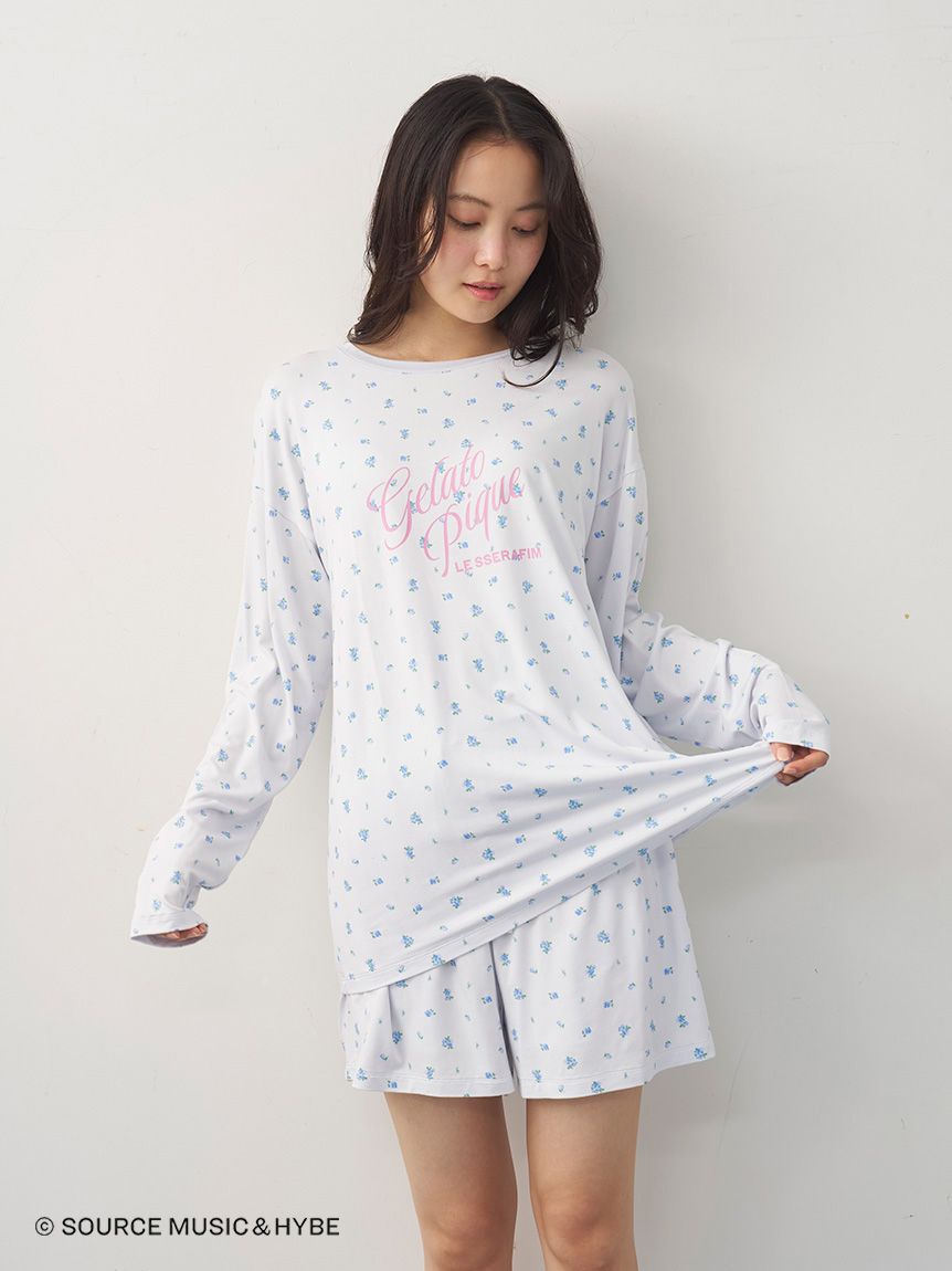 gelato pique「【LE SSERAFIM】小花柄ショートパンツ」|ルームウェア|