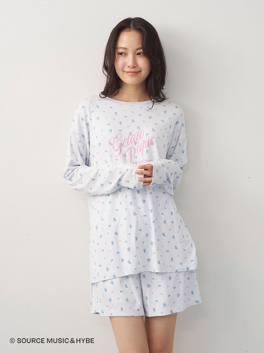 gelato pique「【LE SSERAFIM】小花柄ショートパンツ」|ルームウェア|