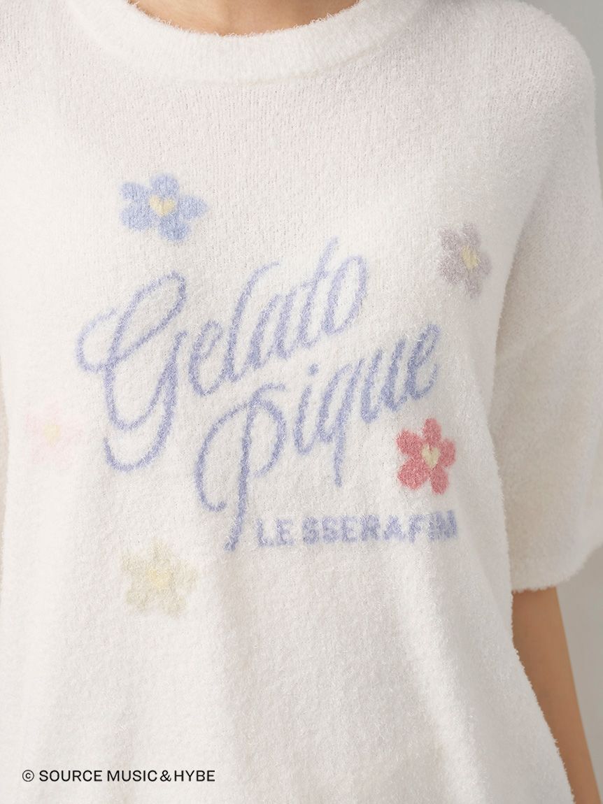 gelato pique「【LE SSERAFIM】フラワージャガードプルオーバー&ショートパンツセット」|ルームウェア|