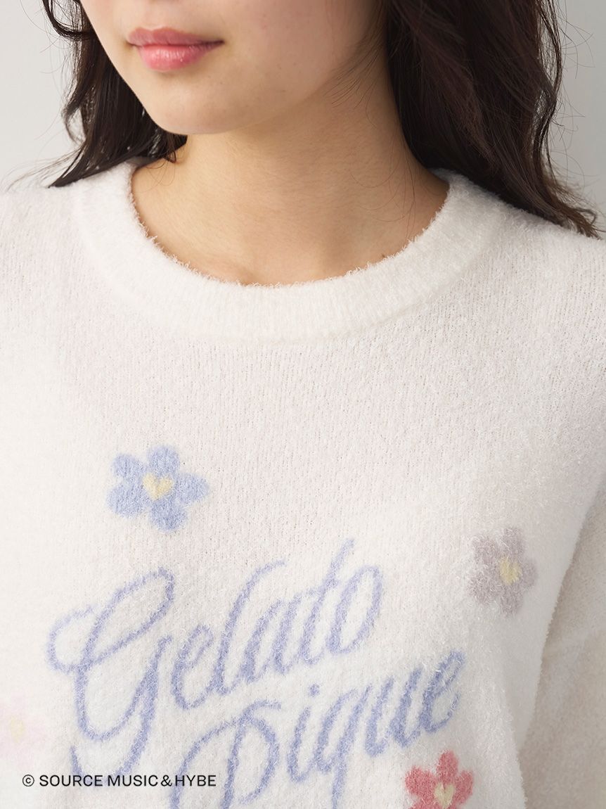 gelato pique「【LE SSERAFIM】フラワージャガードプルオーバー&ショートパンツセット」|ルームウェア|
