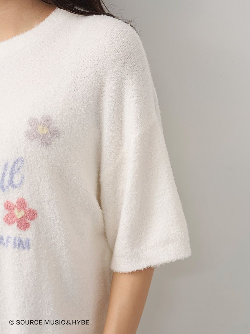 gelato pique「【LE SSERAFIM】フラワージャガードプルオーバー&ショートパンツセット」|ルームウェア|