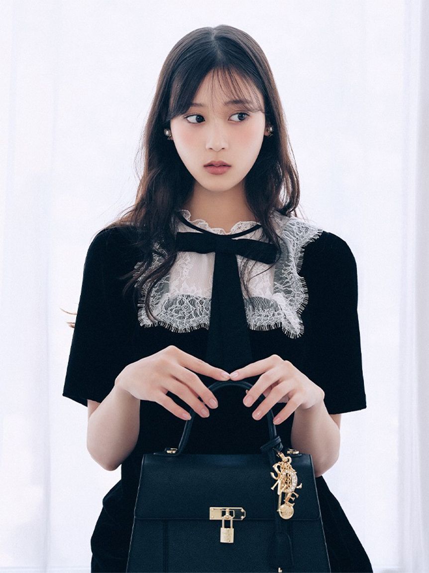 SNIDEL「【WEB限定】フレンチリボンレースカラードレス」|ワンピース|