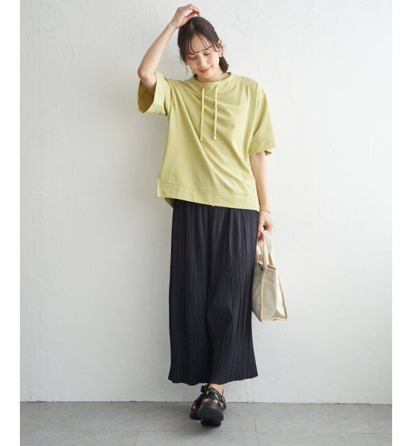ikka「【接触冷感】鹿の子スピンドルプルオーバー」|Tシャツ・カットソー|