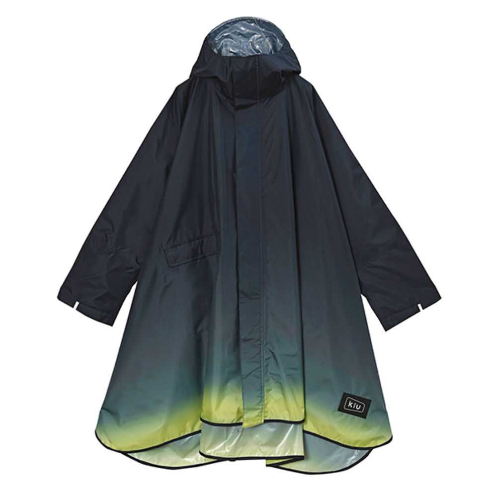 KiU「kiu キウ レインコート ポンチョ 通販 ポンチョスリーブ レインポンチョ 雨具 雨合羽 かっぱ」|レインコート|ブルー1