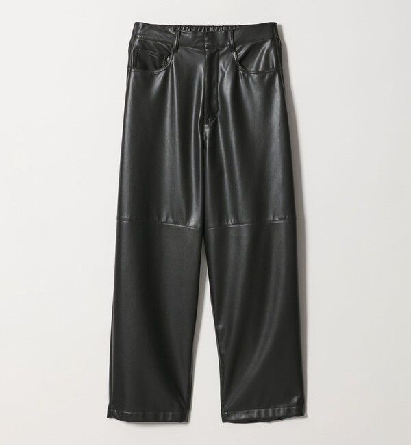 conte「＜conte＞レザーライク ラウンドシルエットパンツ」|その他|BLACK