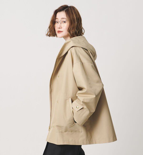 conte「＜conte＞フーデッド ショートコート」|ブルゾン・スタジャン|BEIGE