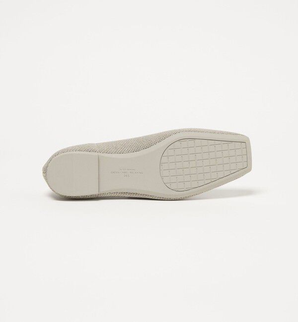 UNITED ARROWS green label relaxing「ウェルネス ニット スクエアVカット シューズ 撥水 ウォッシャブル」|バレエシューズ|