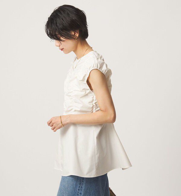 UNITED ARROWS green label relaxing「シャーリング ブラウス」|シャツ・ブラウス|