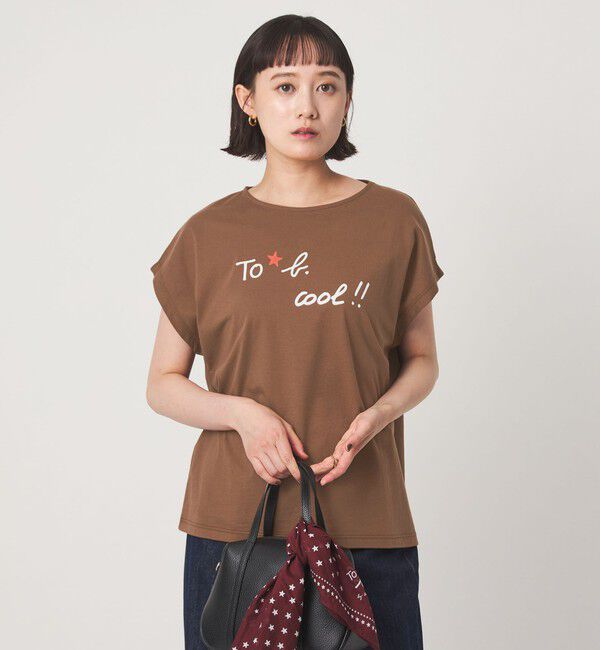 UNITED ARROWS green label relaxing「＜To b. by agnes b.コラボ＞ロゴ フレンチスリーブ Tシャツ」|Tシャツ・カットソー|