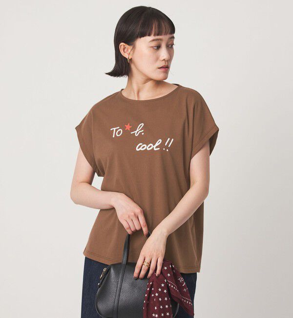UNITED ARROWS green label relaxing「＜To b. by agnes b.コラボ＞ロゴ フレンチスリーブ Tシャツ」|Tシャツ・カットソー|