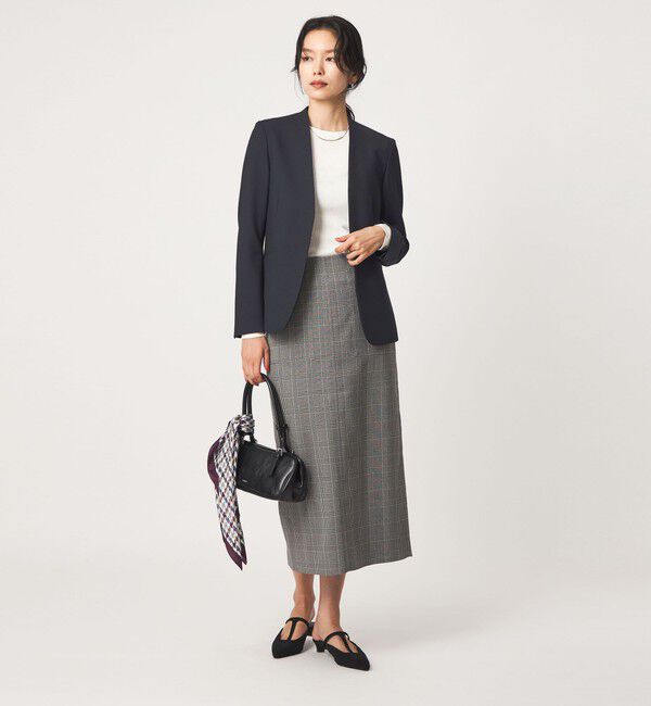 UNITED ARROWS green label relaxing「［size SHORT/TALLあり］ライト ダブルクロス ノーラペル ジャケット」|ノーカラージャケット|