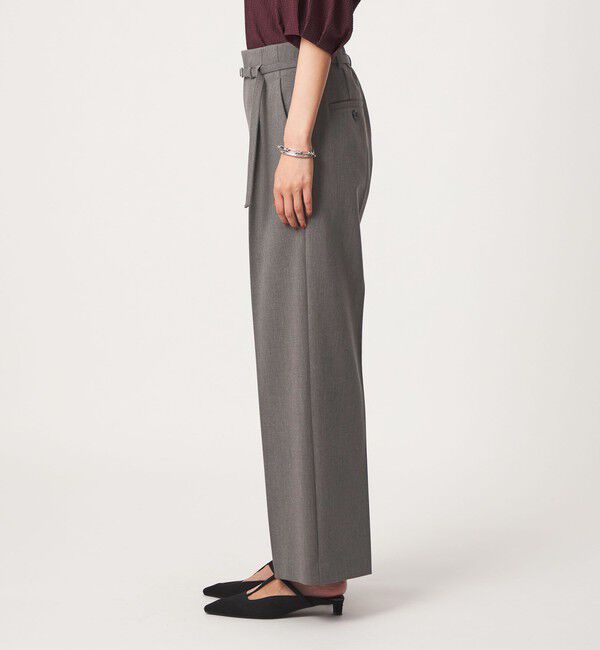 UNITED ARROWS green label relaxing「［size SHORT/TALLあり］ライト ダブルクロス ワイド パンツ」|スラックス|
