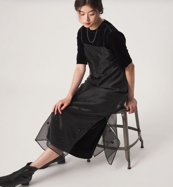 UNITED ARROWS green label relaxing「＜GLR_MINE＞ビジュー キャミソール ワンピース」|ワンピース|