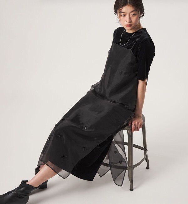 UNITED ARROWS green label relaxing「＜GLR_MINE＞ビジュー キャミソール ワンピース」|ワンピース|