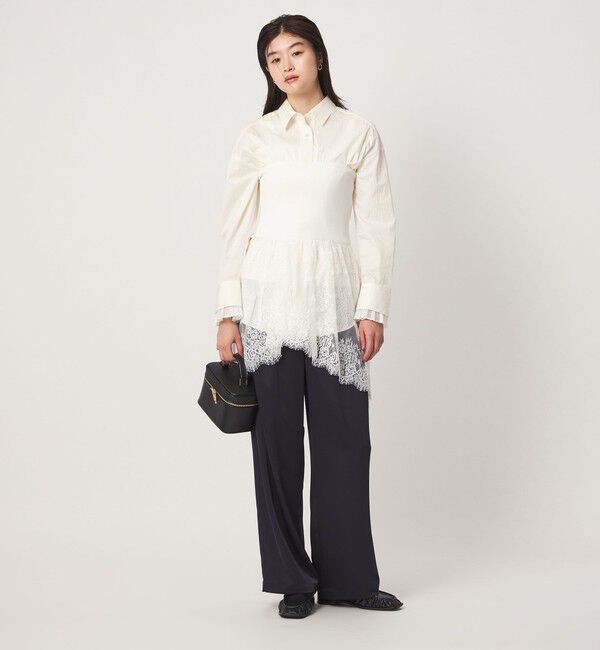 UNITED ARROWS green label relaxing「＜GLR_MINE＞レース ドッキング ニット ビスチェ」|ベスト・ジレ|