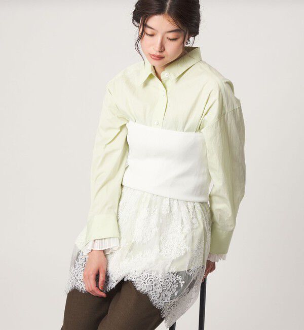 UNITED ARROWS green label relaxing「＜GLR_MINE＞レース ドッキング ニット ビスチェ」|ベスト・ジレ|