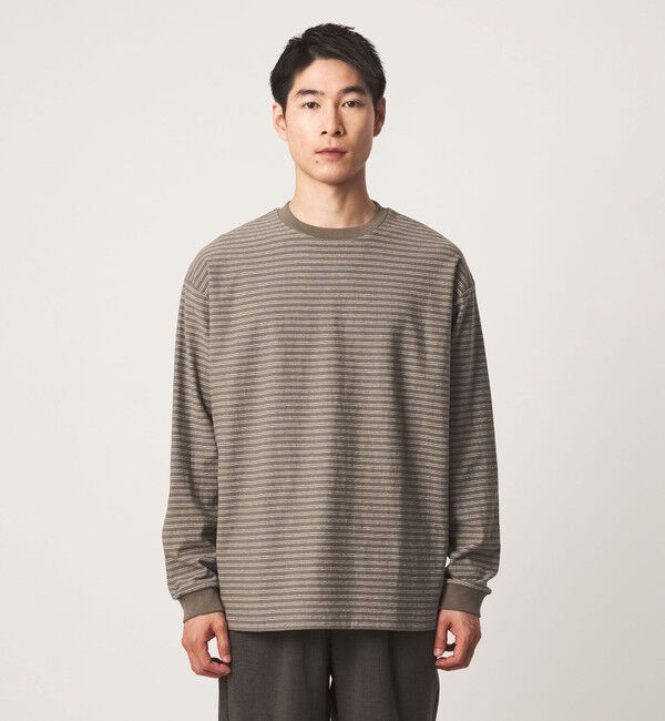 UNITED ARROWS green label relaxing「ラフ ボーダー クルーネック 長袖 Tシャツ」|Tシャツ・カットソー|