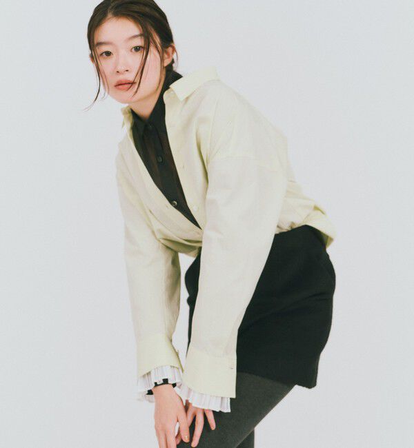 UNITED ARROWS green label relaxing「＜GLR_MINE＞プリーツスリーブ シェイプ シャツ」|シャツ・ブラウス|