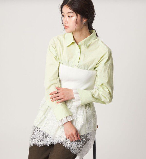 UNITED ARROWS green label relaxing「＜GLR_MINE＞プリーツスリーブ シェイプ シャツ」|シャツ・ブラウス|