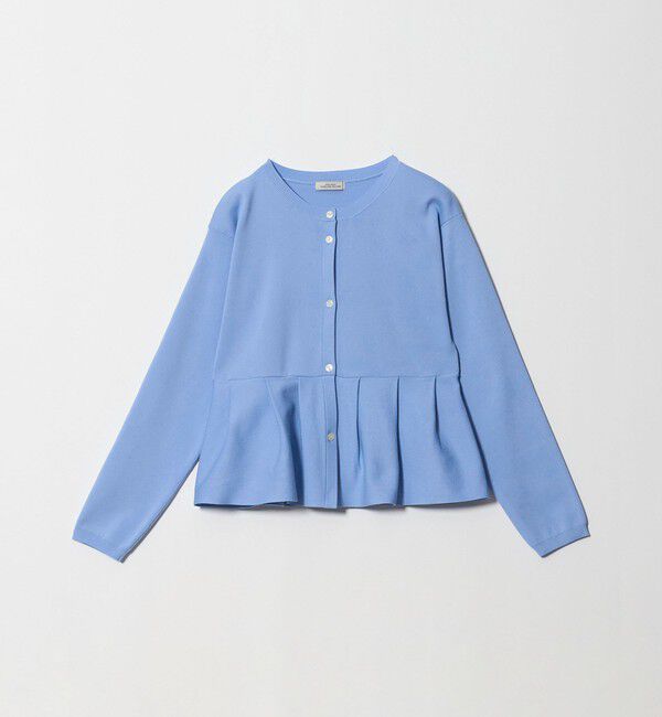 UNITED ARROWS green label relaxing「＜GLR_MINE＞ペプラム ニット カーディガン ウォッシャブル」|カーディガン|LT.BLUE