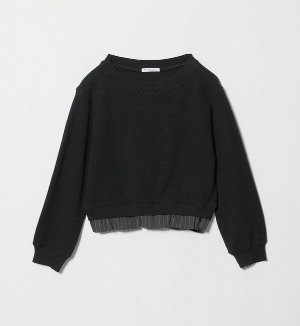 BEAUTY&YOUTH UNITED ARROWS「コットン ダブルフェイス ドッキング プルオーバー」|Tシャツ・カットソー|BLACK
