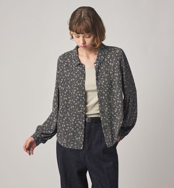 STEVEN ALAN「＜Steven Alan＞ドット フラワー ブラウス」|シャツ・ブラウス|