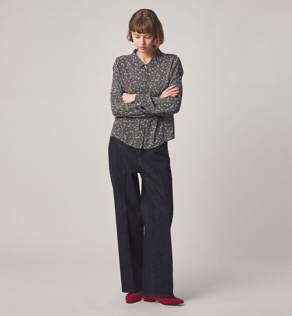STEVEN ALAN「＜Steven Alan＞ドット フラワー ブラウス」|シャツ・ブラウス|