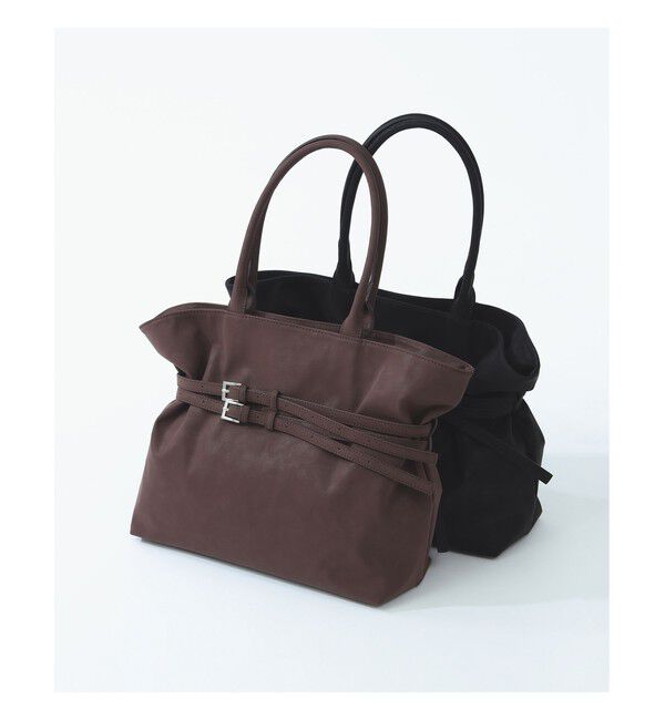 Ray BEAMS 「ダブル ベルト バッグ」|トートバッグ|BROWN