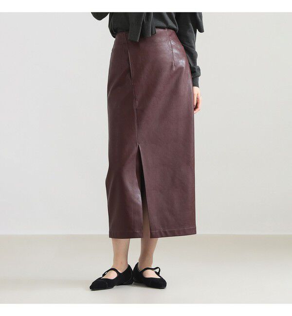 Demi-Luxe BEAMS 「【CLASSY.10月号掲載】AK+1 / フェイクレザー スカート」|スカート|