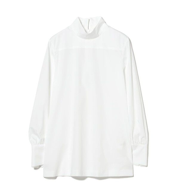 Demi-Luxe BEAMS 「AK+1 / シャンブレー ハイネック ブラウス」|シャツ・ブラウス|