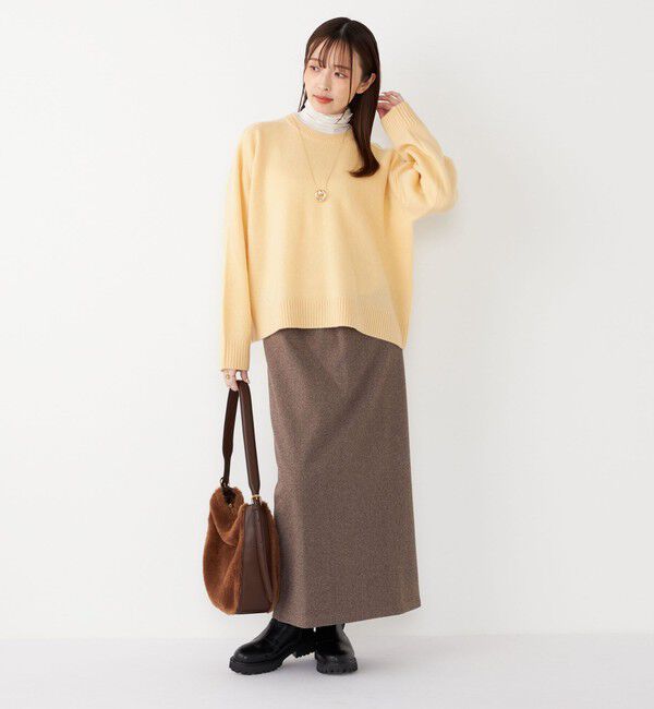 SHIPS Colors 「SHIPS Colors:〈手洗い可能〉CASHMILE(R) サドルショルダー ニット」|ニット・セーター|