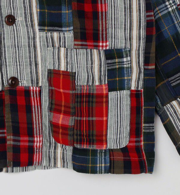 SHIPS「ORIGINAL MADRAS TRADING COMPANY: MADRAS PATCHWORK SHIRT JACKET」|ブルゾン・スタジャン|