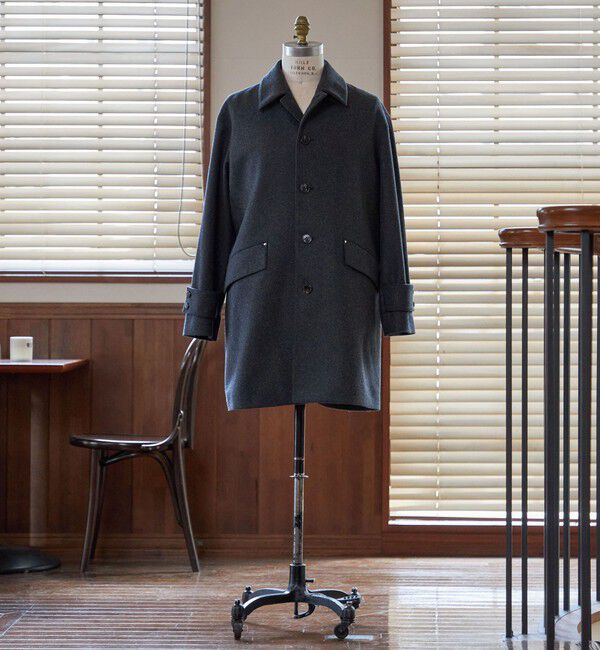 SHIPS「【SHIPS別注】MACKINTOSH: HUMBIE SL メルトン コート」|ステンカラーコート|ダークグレー