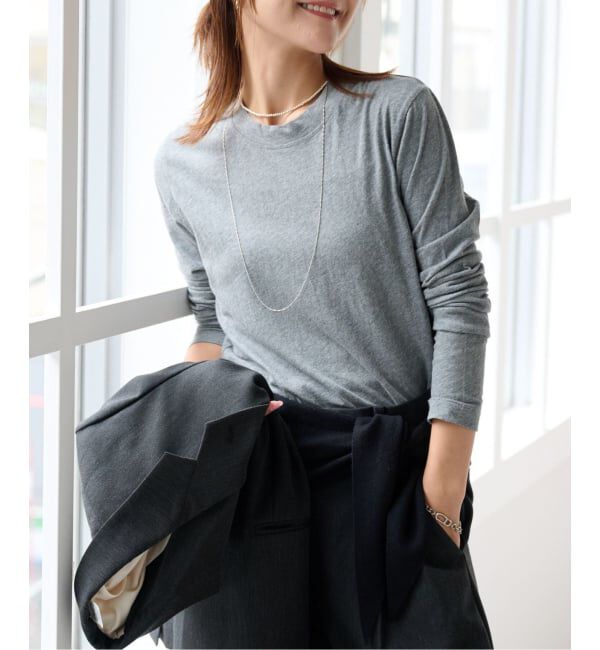 OUTDOOR PRODUCTS Usual Things「追加 ハイツイストジャージークルーネックコンパクト」|Tシャツ・カットソー|グレーA