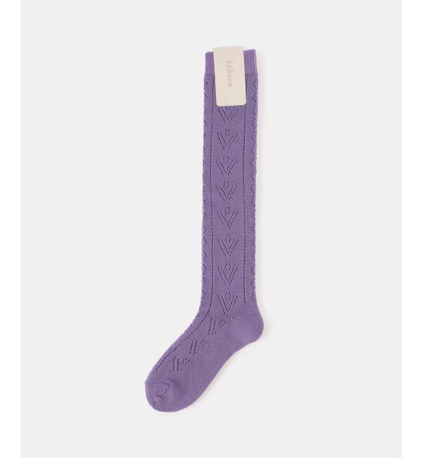  「babaco Eylet Knee High Socks BA02-BT17HS：靴下」|ソックス|