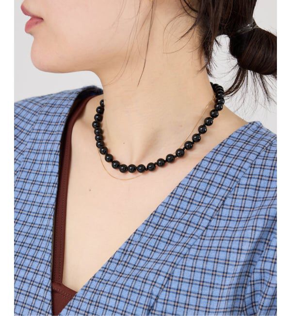 IENA「《追加》EO/イオ ROUND STONE NECKLACE ネックレス BO26SS-56」|ネックレス|