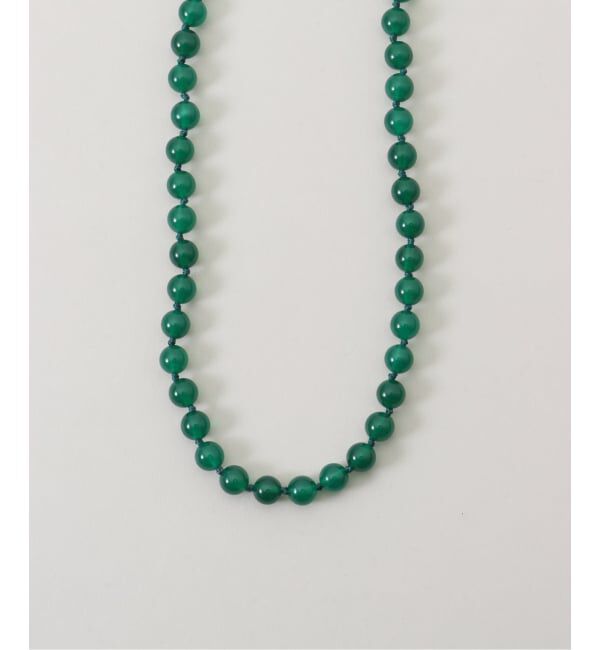 IENA「《追加》EO/イオ ROUND STONE NECKLACE ネックレス BO26SS-56」|ネックレス|グリーン