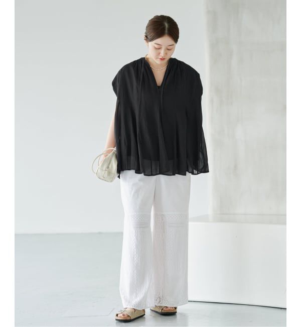 IENA「MARILYN MOON/マリリンムーン sheer cotton bl ブラウス 4263-104」|シャツ・ブラウス|