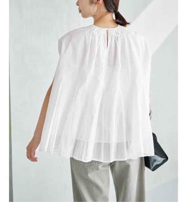 IENA「MARILYN MOON/マリリンムーン sheer cotton bl ブラウス 4263-104」|シャツ・ブラウス|