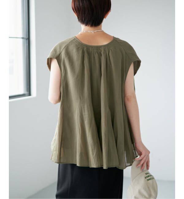 IENA「MARILYN MOON/マリリンムーン sheer cotton bl ブラウス 4263-104」|シャツ・ブラウス|
