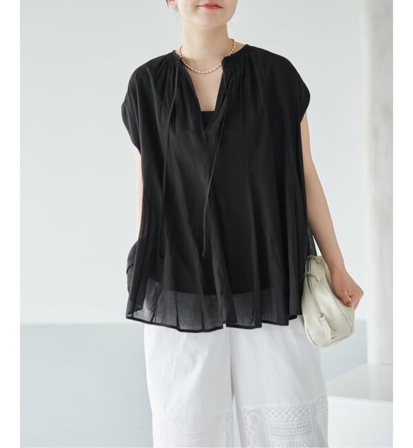 IENA「MARILYN MOON/マリリンムーン sheer cotton bl ブラウス 4263-104」|シャツ・ブラウス|