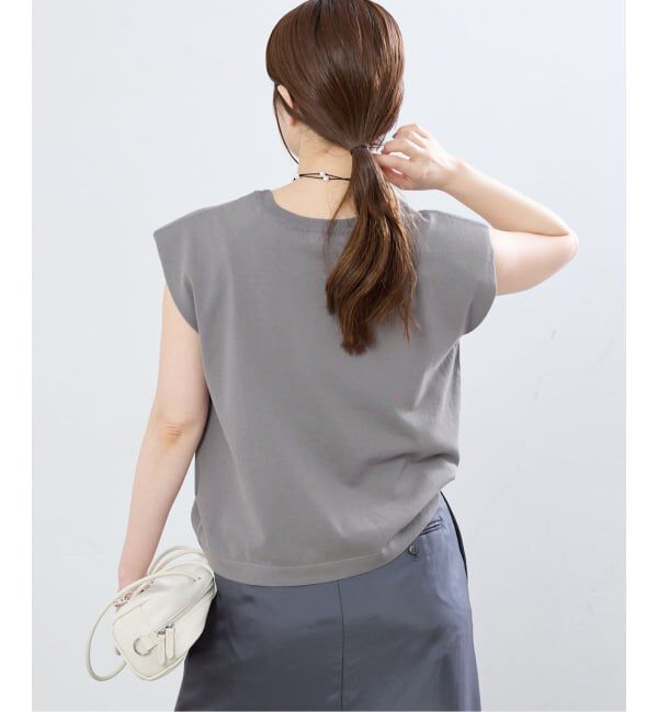 IENA「《手洗い可能》パワーショルダースリーブレスニット」|ニット・セーター|