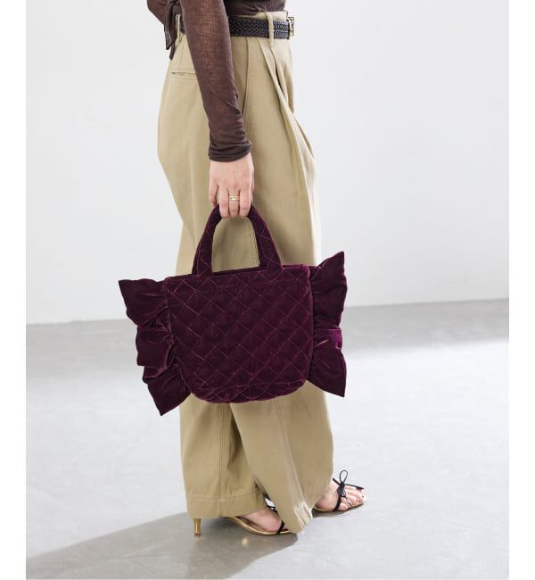 IENA「MALUS/マリュス Ruffle mini bag バッグ  MSG-025」|ハンドバッグ|