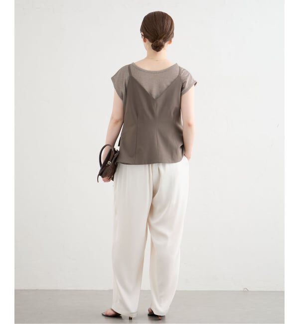 IENA「ラメフレンチスリーブTシャツ」|Tシャツ・カットソー|