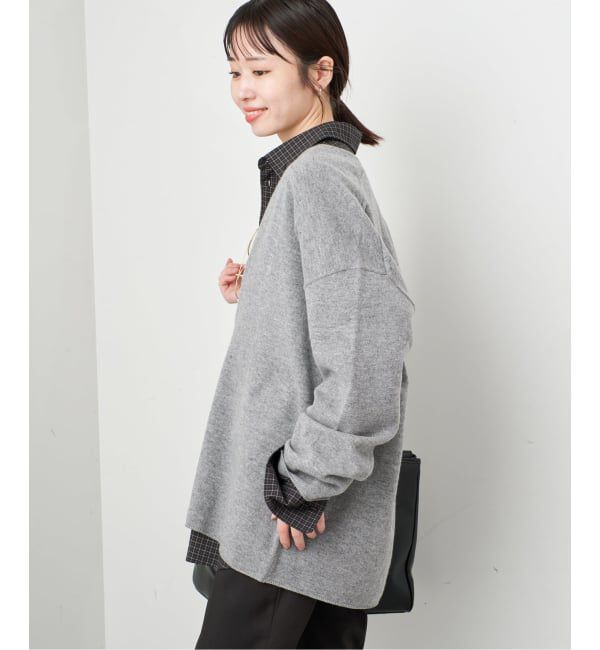 SLOBE IENA「《WEB限定カラーあり/予約》echecs Vネックプルオーバー」|ニット・セーター|